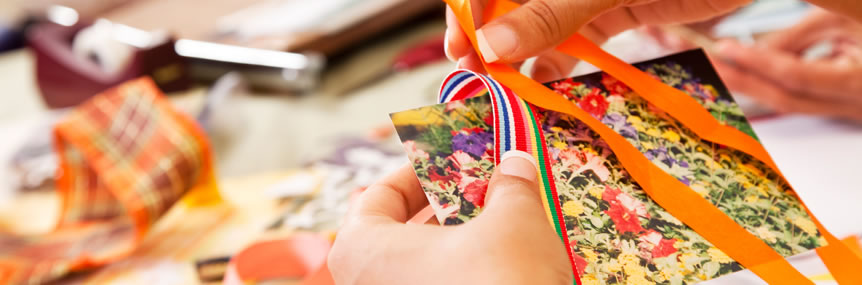 Ribbons, Cards and Scissors